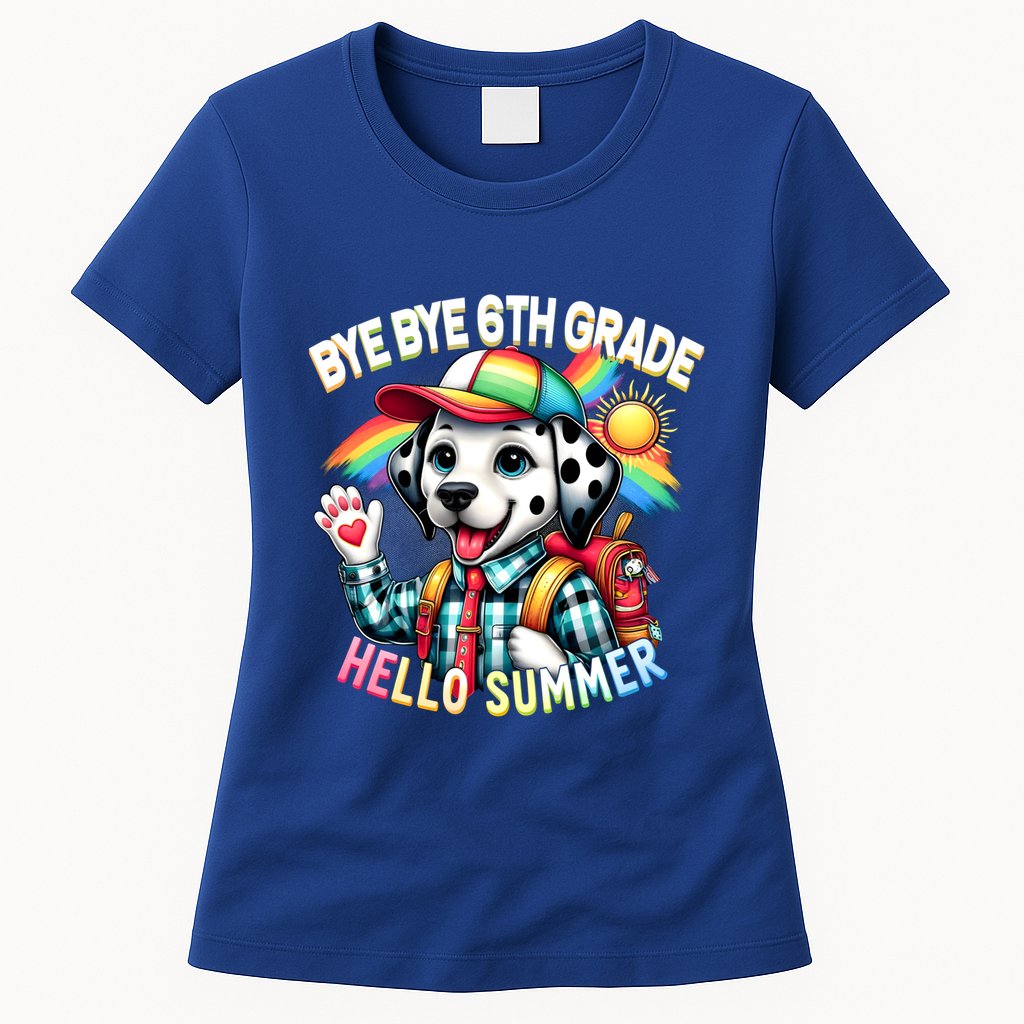 Graduation Bye Bye 6th Grade Hello 7th Grade Hello Summer Gift Womens T-Shirt