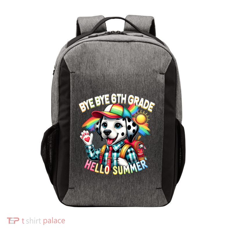 Graduation Bye Bye 6th Grade Hello 7th Grade Hello Summer Gift Vector Backpack