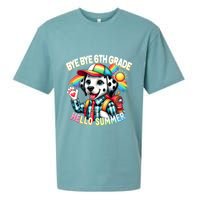 Graduation Bye Bye 6th Grade Hello 7th Grade Hello Summer Gift Sueded Cloud Jersey T-Shirt