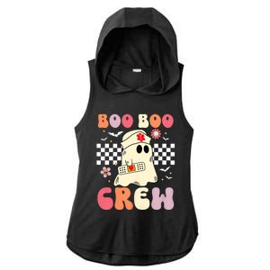 Groovy Boo Boo Crew Nurse Funny Ghost Women Halloween Nurse Ladies PosiCharge Tri-Blend Wicking Draft Hoodie Tank