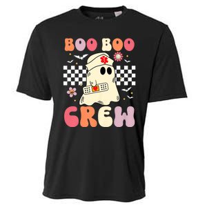 Groovy Boo Boo Crew Nurse Funny Ghost Women Halloween Nurse Cooling Performance Crew T-Shirt