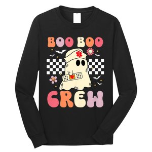 Groovy Boo Boo Crew Nurse Funny Ghost Women Halloween Nurse Long Sleeve Shirt