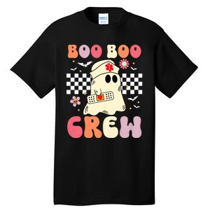 Groovy Boo Boo Crew Nurse Funny Ghost Women Halloween Nurse Tall T-Shirt