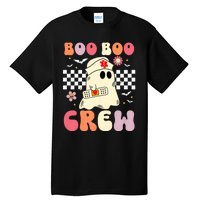 Groovy Boo Boo Crew Nurse Funny Ghost Women Halloween Nurse Tall T-Shirt