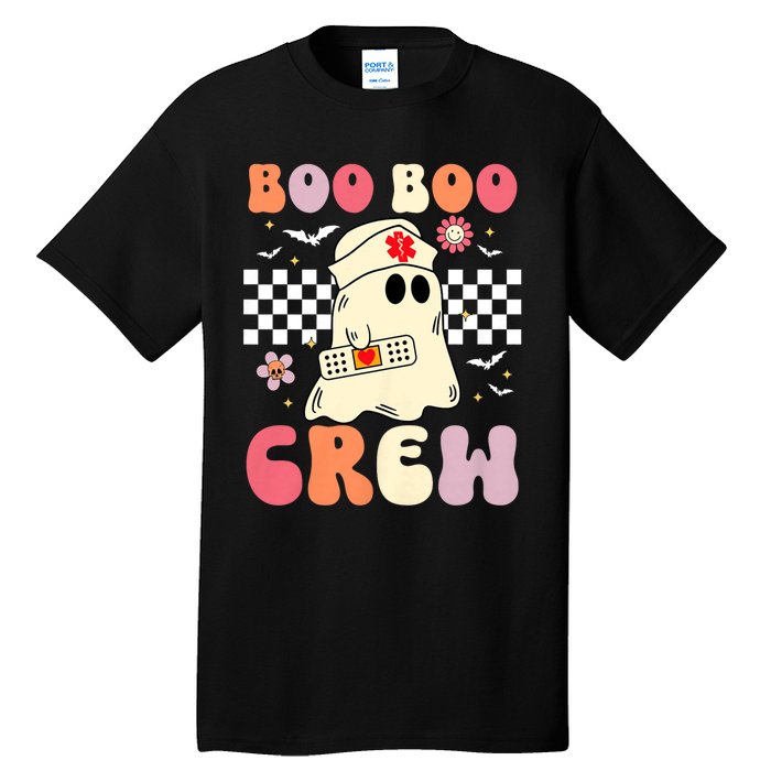 Groovy Boo Boo Crew Nurse Funny Ghost Women Halloween Nurse Tall T-Shirt