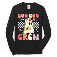 Groovy Boo Boo Crew Nurse Funny Ghost Women Halloween Nurse Tall Long Sleeve T-Shirt