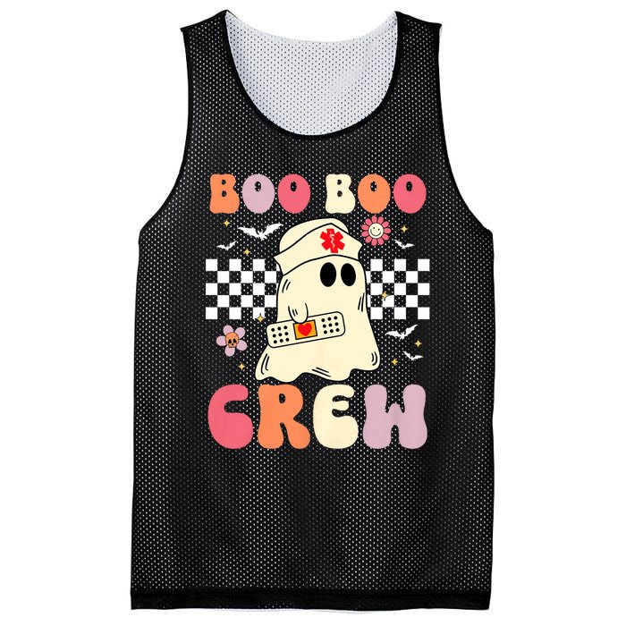 Groovy Boo Boo Crew Nurse Funny Ghost Women Halloween Nurse Mesh Reversible Basketball Jersey Tank