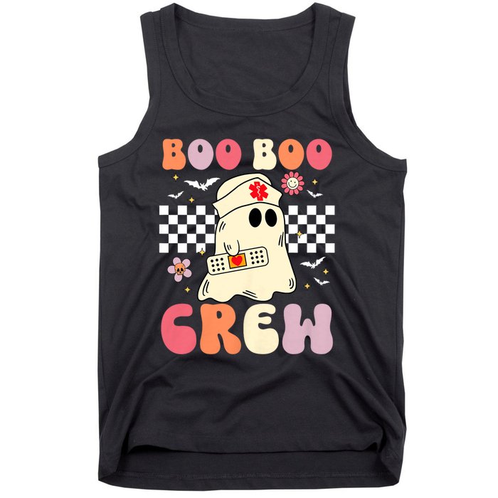 Groovy Boo Boo Crew Nurse Funny Ghost Women Halloween Nurse Tank Top