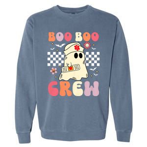 Groovy Boo Boo Crew Nurse Funny Ghost Women Halloween Nurse Garment-Dyed Sweatshirt