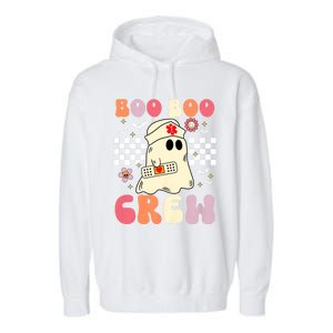 Groovy Boo Boo Crew Nurse Funny Ghost Women Halloween Nurse Garment-Dyed Fleece Hoodie