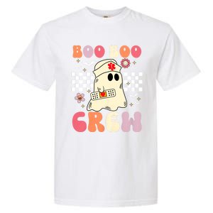 Groovy Boo Boo Crew Nurse Funny Ghost Women Halloween Nurse Garment-Dyed Heavyweight T-Shirt