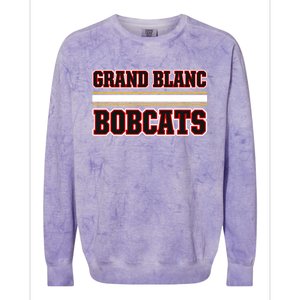 Grand Blanc Bobcats Horizontal Stripes Colorblast Crewneck Sweatshirt