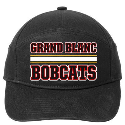 Grand Blanc Bobcats Horizontal Stripes 7-Panel Snapback Hat