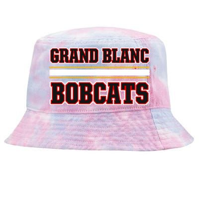 Grand Blanc Bobcats Horizontal Stripes Tie-Dyed Bucket Hat