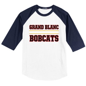 Grand Blanc Bobcats Horizontal Stripes Baseball Sleeve Shirt