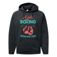 Girls Boxing Bronx New York Performance Fleece Hoodie