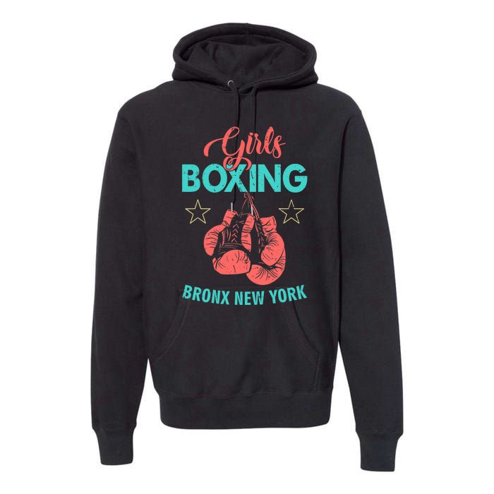 Girls Boxing Bronx New York Premium Hoodie