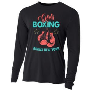 Girls Boxing Bronx New York Cooling Performance Long Sleeve Crew