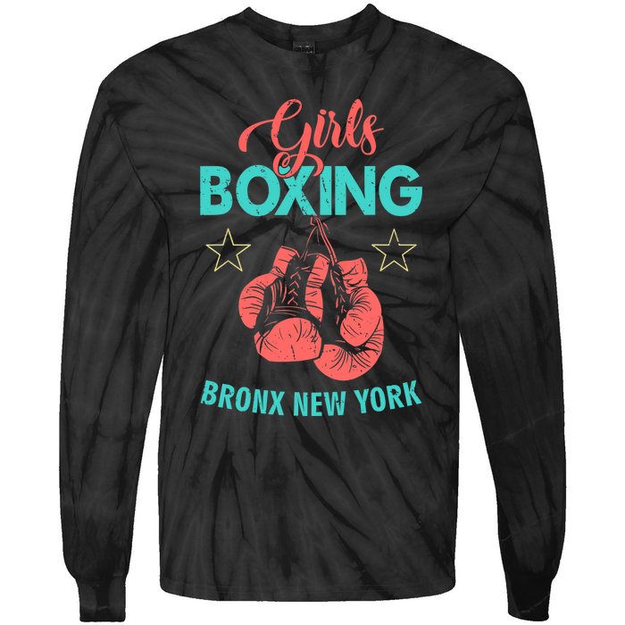 Girls Boxing Bronx New York Tie-Dye Long Sleeve Shirt