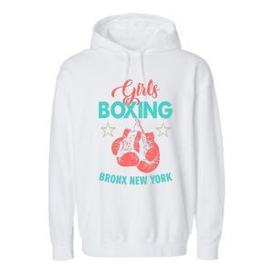 Girls Boxing Bronx New York Garment-Dyed Fleece Hoodie