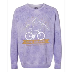 Gravel Bike Bikepacking and Cyclocross Bicyclist Colorblast Crewneck Sweatshirt