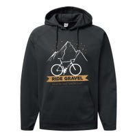 Gravel Bike Bikepacking and Cyclocross Bicyclist Performance Fleece Hoodie