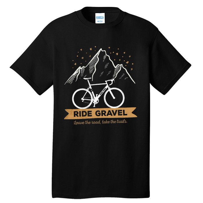 Gravel Bike Bikepacking and Cyclocross Bicyclist Tall T-Shirt