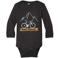 Gravel Bike Bikepacking and Cyclocross Bicyclist Baby Long Sleeve Bodysuit