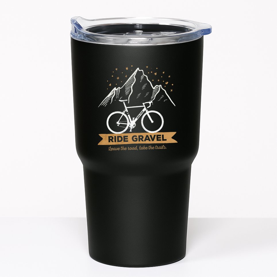 Gravel Bike Bikepacking and Cyclocross Bicyclist Tumbler