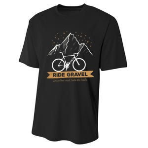 Gravel Bike Bikepacking and Cyclocross Bicyclist Performance Sprint T-Shirt