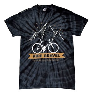 Gravel Bike Bikepacking and Cyclocross Bicyclist Tie-Dye T-Shirt