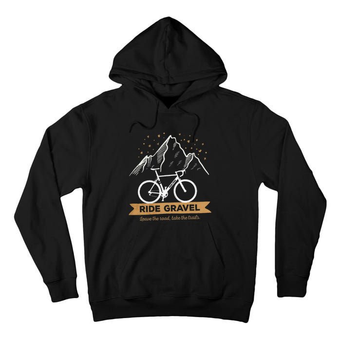 Gravel Bike Bikepacking and Cyclocross Bicyclist Tall Hoodie