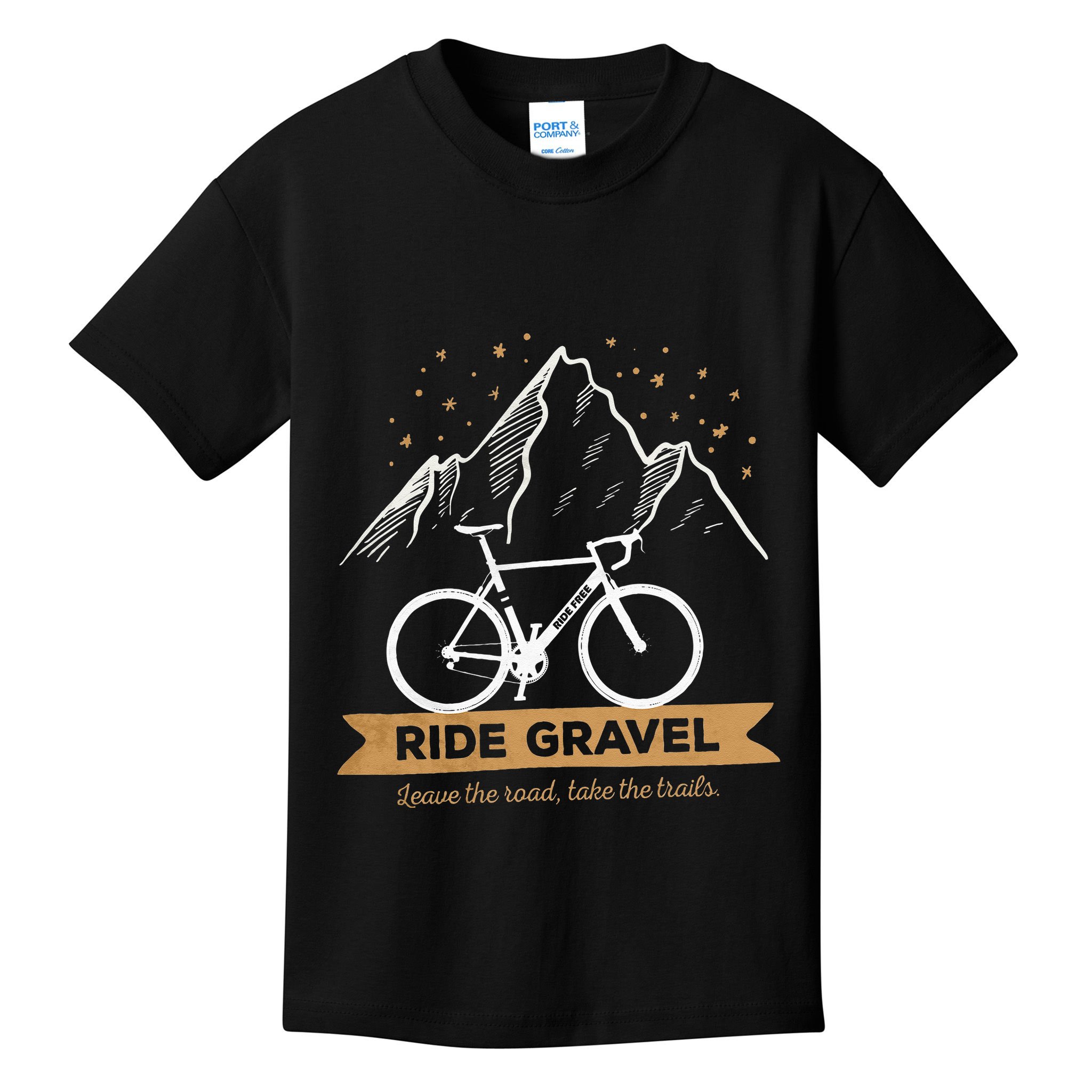 Gravel Bike Bikepacking and Cyclocross Bicyclist Kids T-Shirt