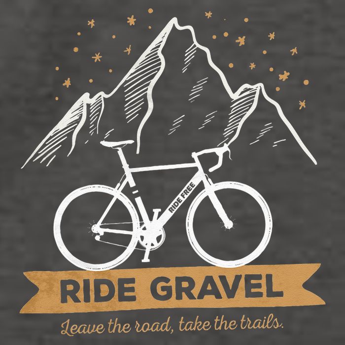 Gravel Bike Bikepacking and Cyclocross Bicyclist Vector Backpack
