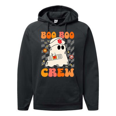 Groovy Boo Boo Crew Nurse Funny Ghost Halloween Nurse Performance Fleece Hoodie