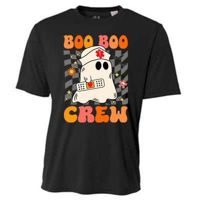 Groovy Boo Boo Crew Nurse Funny Ghost Halloween Nurse Cooling Performance Crew T-Shirt