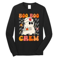 Groovy Boo Boo Crew Nurse Funny Ghost Halloween Nurse Long Sleeve Shirt