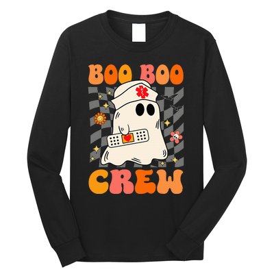 Groovy Boo Boo Crew Nurse Funny Ghost Halloween Nurse Long Sleeve Shirt