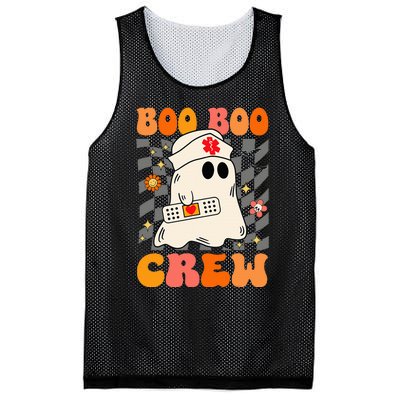 Groovy Boo Boo Crew Nurse Funny Ghost Halloween Nurse Mesh Reversible Basketball Jersey Tank