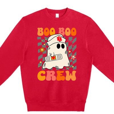 Groovy Boo Boo Crew Nurse Funny Ghost Halloween Nurse Premium Crewneck Sweatshirt