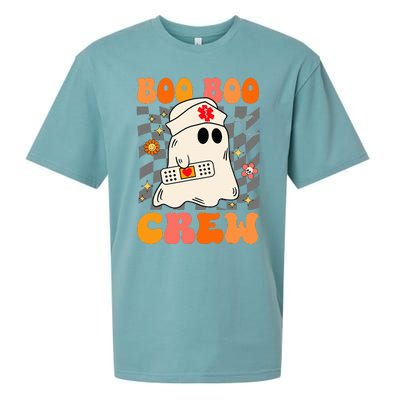 Groovy Boo Boo Crew Nurse Funny Ghost Halloween Nurse Sueded Cloud Jersey T-Shirt