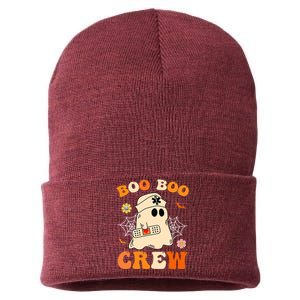 Groovy Boo Boo Crew Nurse Funny Ghost Halloween Nurse Sustainable Knit Beanie