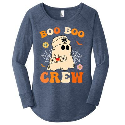 Groovy Boo Boo Crew Nurse Funny Ghost Halloween Nurse Women's Perfect Tri Tunic Long Sleeve Shirt