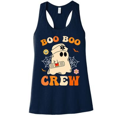 Groovy Boo Boo Crew Nurse Funny Ghost Halloween Nurse Women's Racerback Tank