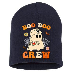 Groovy Boo Boo Crew Nurse Funny Ghost Halloween Nurse Short Acrylic Beanie