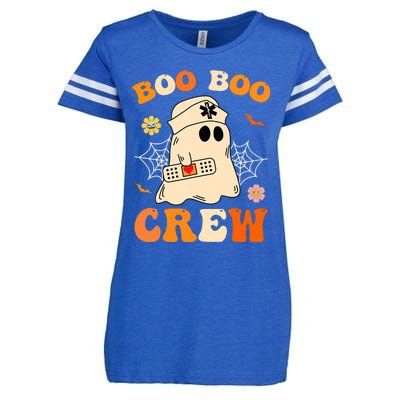 Groovy Boo Boo Crew Nurse Funny Ghost Halloween Nurse Enza Ladies Jersey Football T-Shirt