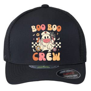 Groovy Boo Boo Crew Nurse Funny Ghost Halloween Nurse Gift Flexfit Unipanel Trucker Cap