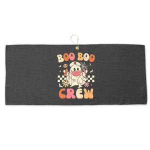 Groovy Boo Boo Crew Nurse Funny Ghost Halloween Nurse Gift Large Microfiber Waffle Golf Towel