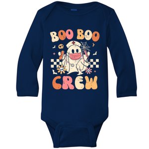 Groovy Boo Boo Crew Nurse Funny Ghost Halloween Nurse Gift Baby Long Sleeve Bodysuit