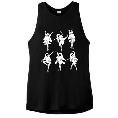 Ghost Ballerinas Ballet Dance Halloween Spooky Dance Teacher Ladies PosiCharge Tri-Blend Wicking Tank